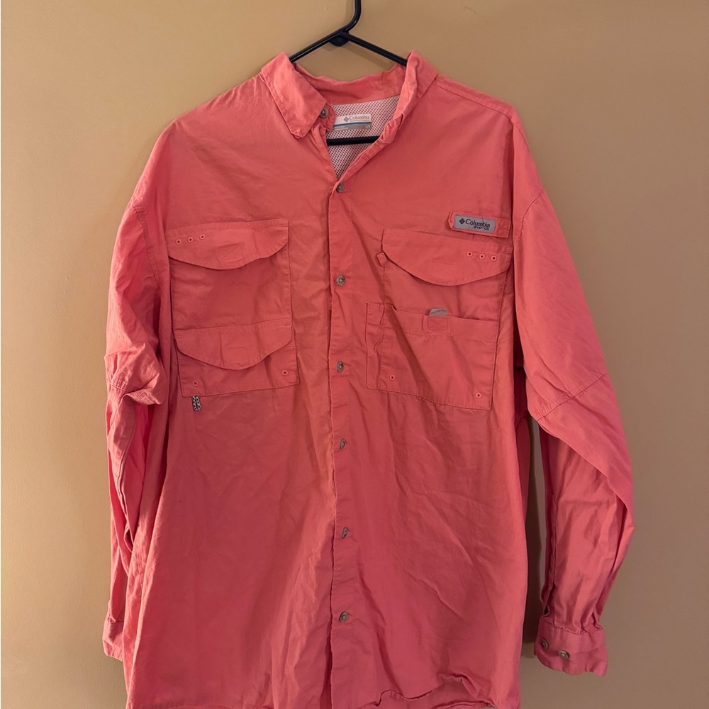 Columbia Men's Salmon Shirt Jacket PFG